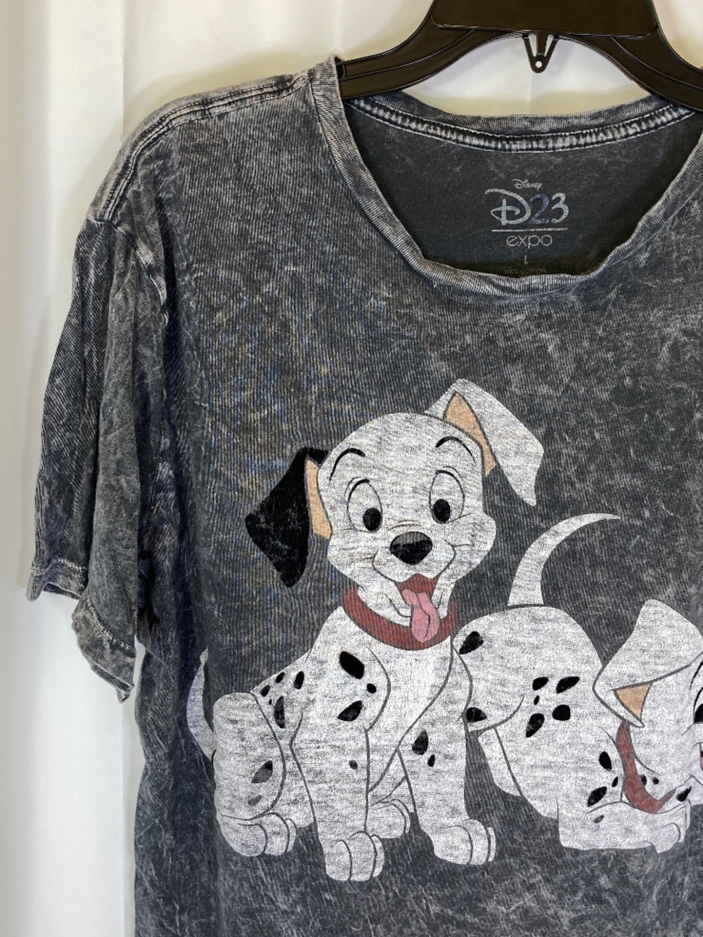 Disney 2011 D23 Expo Shirt Sz L 101 Dalmatians Unisex Shirt Gray Short Sleeve - Picture 5 of 15